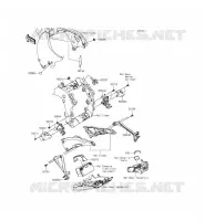 PARTI DEL TELAIO (COUVERTURE) per Kawasaki NINJA ZX-10R ABS 2015