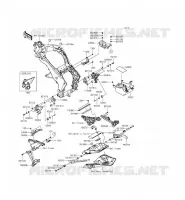 PARTI DEL TELAIO (COUVERTURE) per Kawasaki Z1000SX ABS 2014