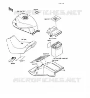 ETICHETTE per Kawasaki GPX600R 1989
