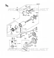 MOTORINO DI AVVIAMENTO per Kawasaki GPX600R 1989