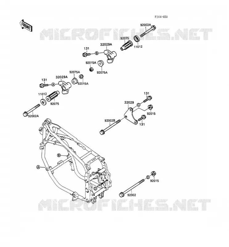 PARTI DEL TELAIO (COUVERTURE) Kawasaki MOTOS 600 1989 GPX600R  ZX600-C2