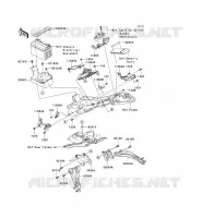 PARTI DEL TELAIO(ARRI&Egrave;RE) per Kawasaki NINJA ZX-6R 2007