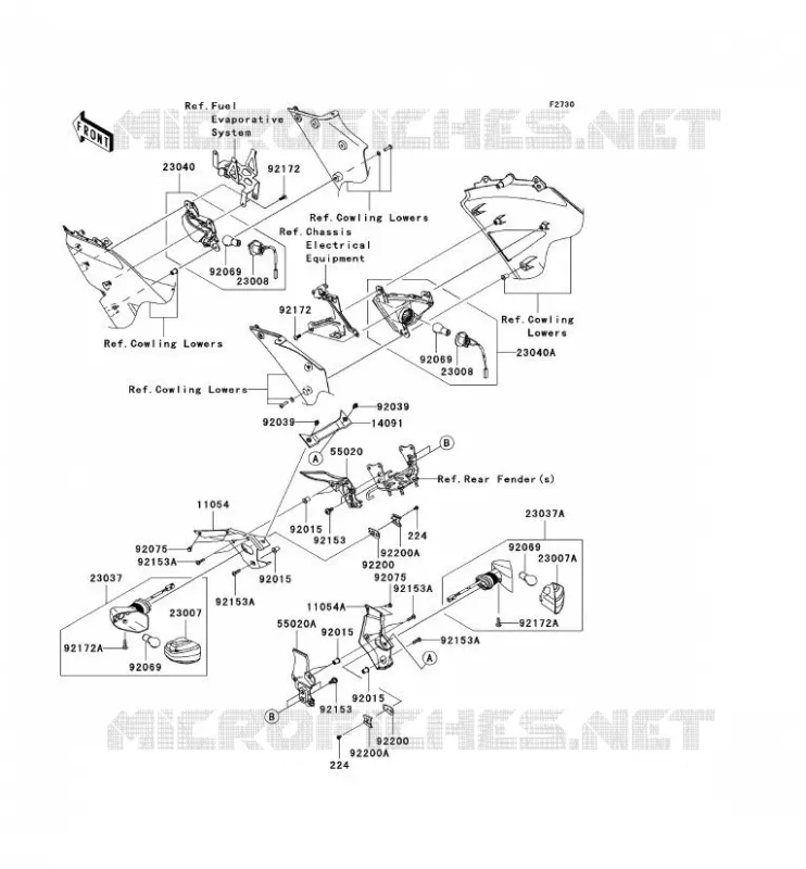 INDICATORI Kawasaki MOTOS 600 2007 NINJA ZX-6R  ZX600P7F