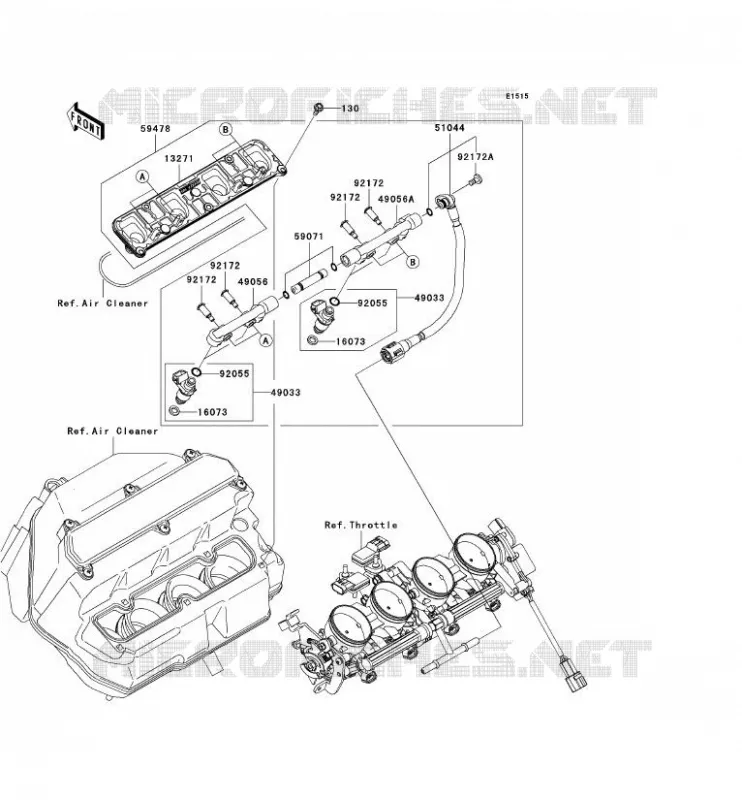 INIETTORE Kawasaki MOTOS 636 2006 NINJA ZX-6R  ZX636C6F