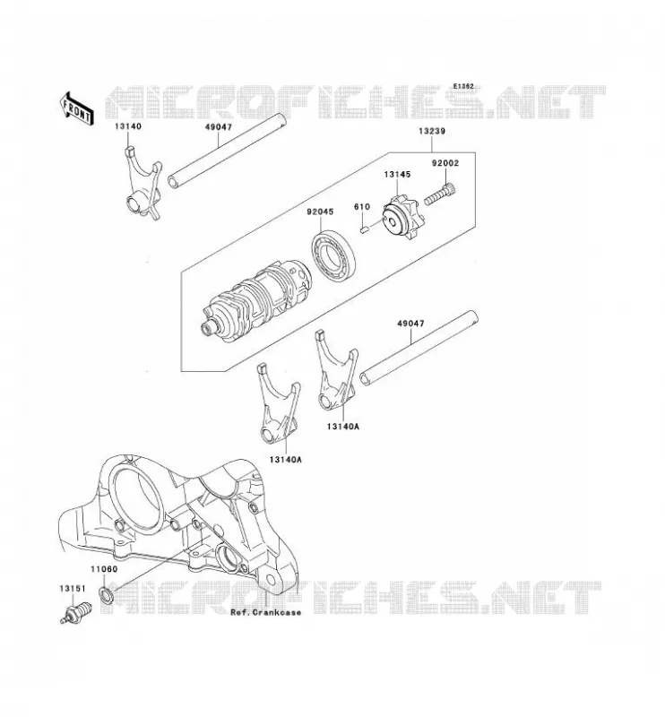 CAMBIO TAMBURO - FORCHE SHIFT Kawasaki MOTOS 636 2006 NINJA ZX-6R  ZX636D6F