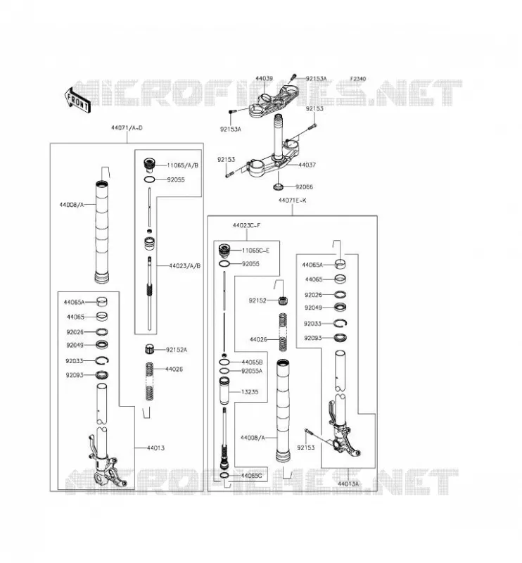 FORCELLA Kawasaki MOTOS 636 2013 NINJA ZX-6R  ZX636EDF