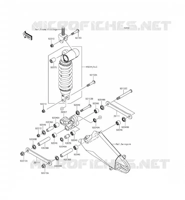 SOSPENSIONI - AMMORTIZZATORE Kawasaki MOTOS 636 2013 NINJA ZX-6R  ZX636EDF