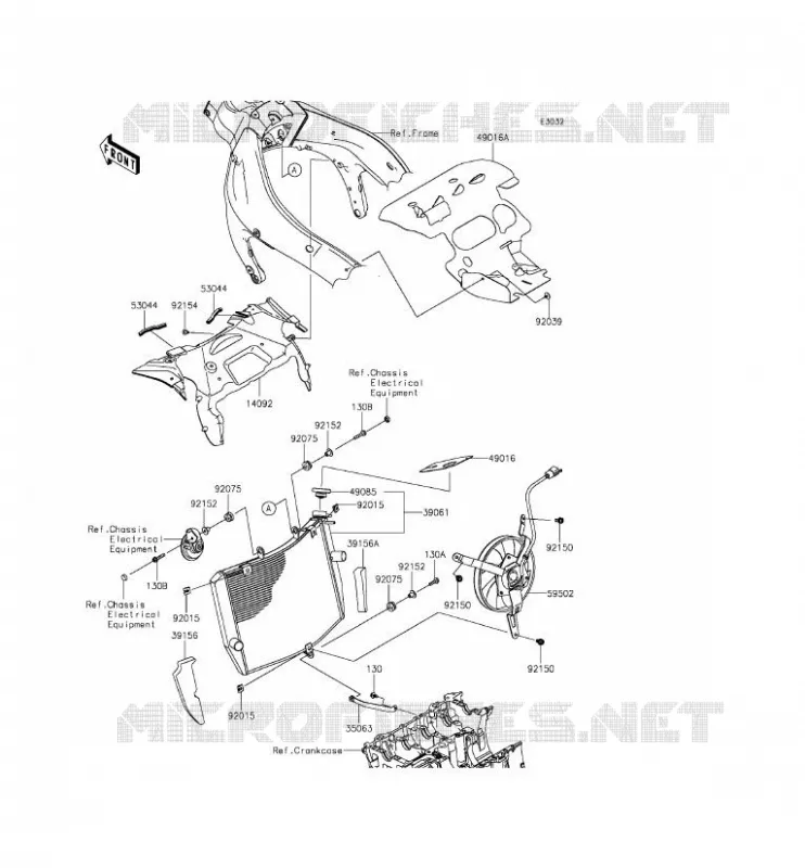 RADIATORE Kawasaki MOTOS 636 2014 NINJA ZX-6R  ZX636EEF