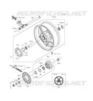 RUOTA POSTERIORE   CATENA per Kawasaki NINJA ZX-6R 2014