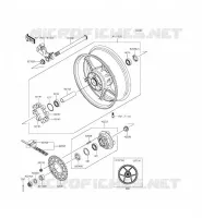RUOTA POSTERIORE   CATENA per Kawasaki NINJA ZX-6R 2014