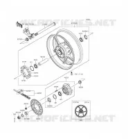 RUOTA POSTERIORE   CATENA per Kawasaki NINJA ZX-6R 2014