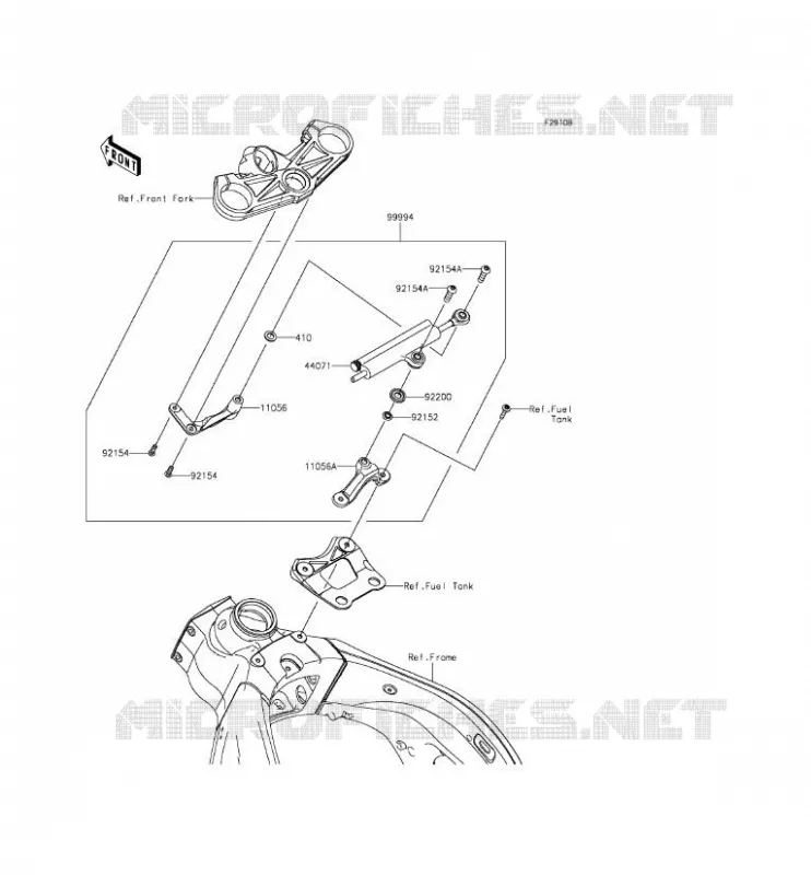 ACCESSORIO (AMORTISSEUR DE DIRECTION) Kawasaki MOTOS 636 2014 NINJA ZX-6R  ZX636EEF