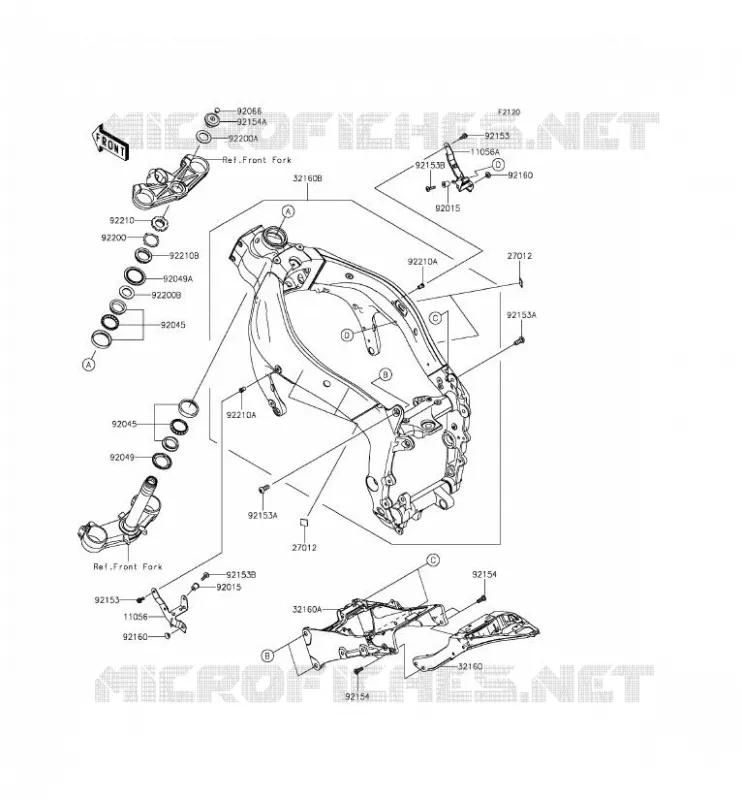 TELAIO Kawasaki MOTOS 636 2014 NINJA ZX-6R  ZX636EEF