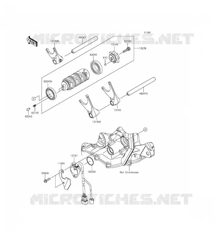 CAMBIO TAMBURO - FORCHE SHIFT Kawasaki MOTOS 636 2014 NINJA ZX-6R  ZX636EEF