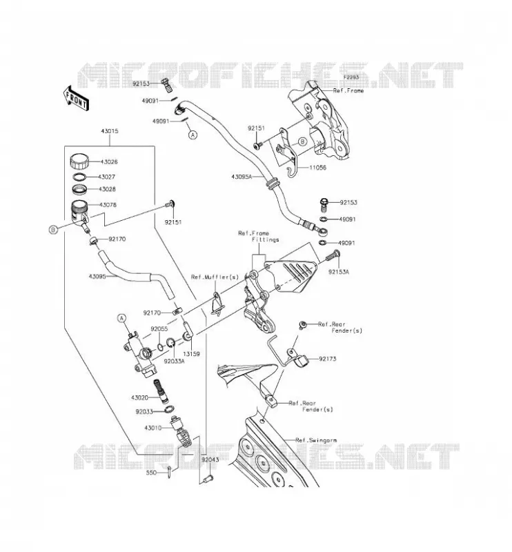 POSTERIORE POMPA Kawasaki MOTOS 636 2014 NINJA ZX-6R  ZX636EEF