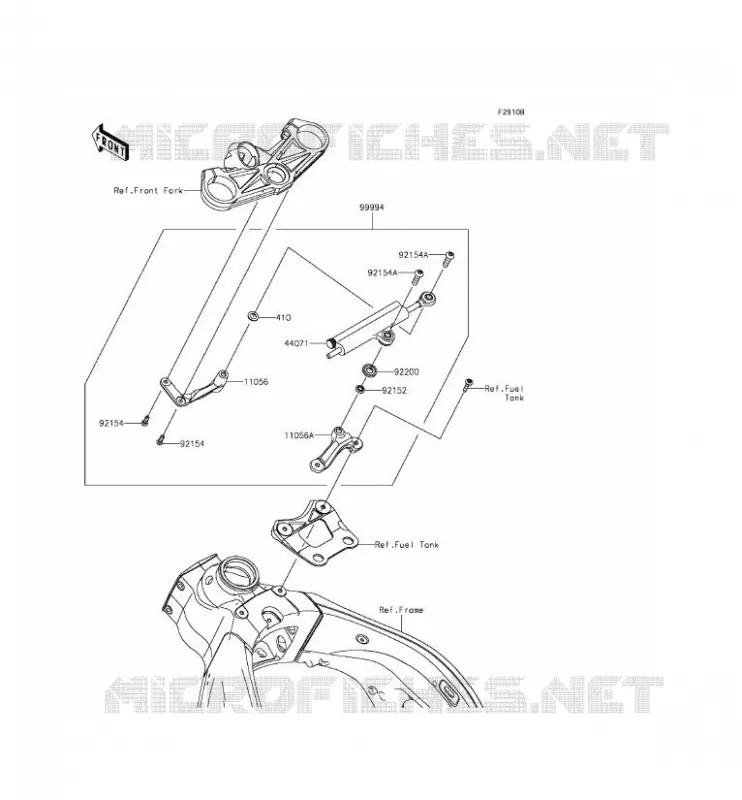 ACCESSORIO (AMORTISSEUR DE DIRECTION) Kawasaki MOTOS 636 2015 NINJA ZX-6R  ZX636EFF