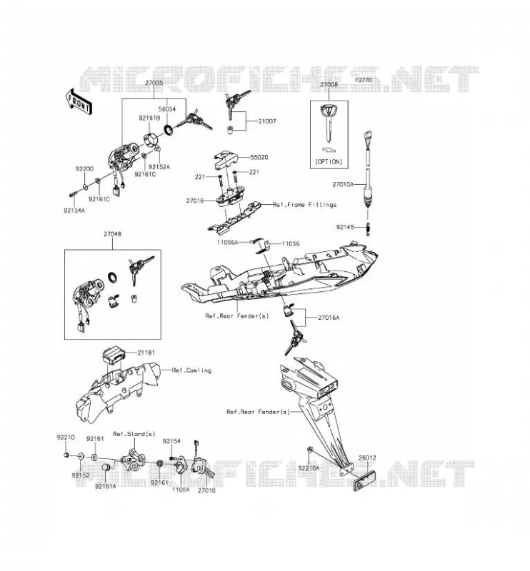 INTERRUTTORE Kawasaki MOTOS 636 2015 NINJA ZX-6R  ZX636EFF