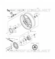 RUOTA POSTERIORE   CATENA per Kawasaki NINJA ZX-6R 2015