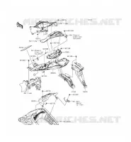PARAFANGO POSTERIORE per Kawasaki NINJA ZX-6R ABS 2013