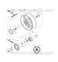RUOTA POSTERIORE   CATENA per Kawasaki NINJA ZX-6R ABS 2013