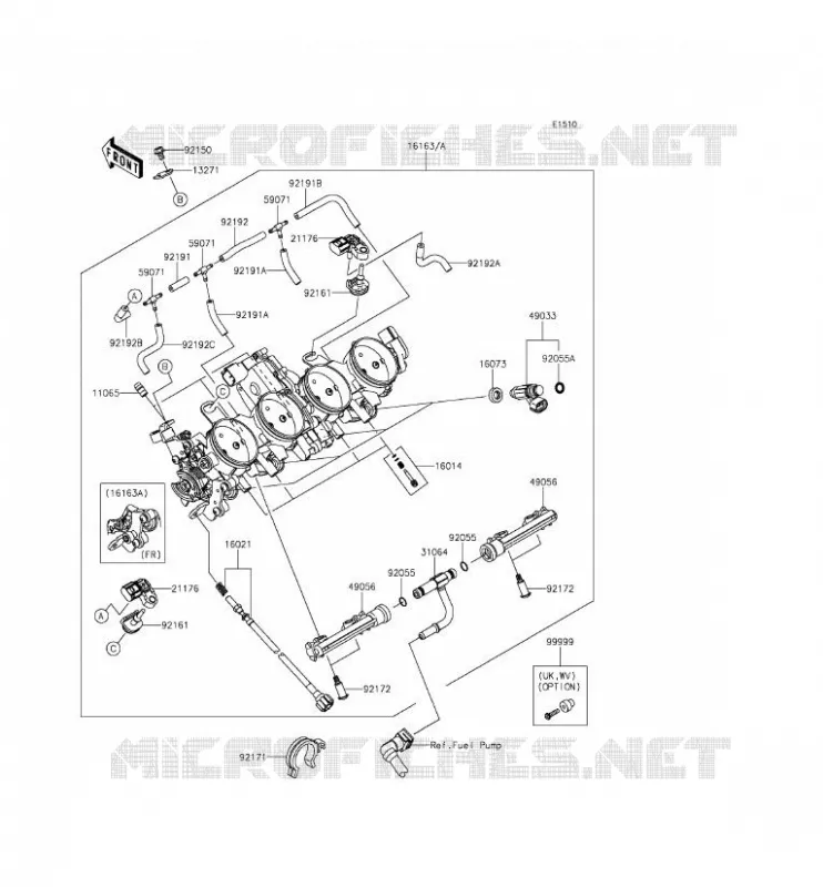 CARBURATORE Kawasaki MOTOS 636 2014 NINJA ZX-6R ABS  ZX636FEF