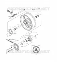 RUOTA POSTERIORE   CATENA per Kawasaki NINJA ZX-6R ABS 2014