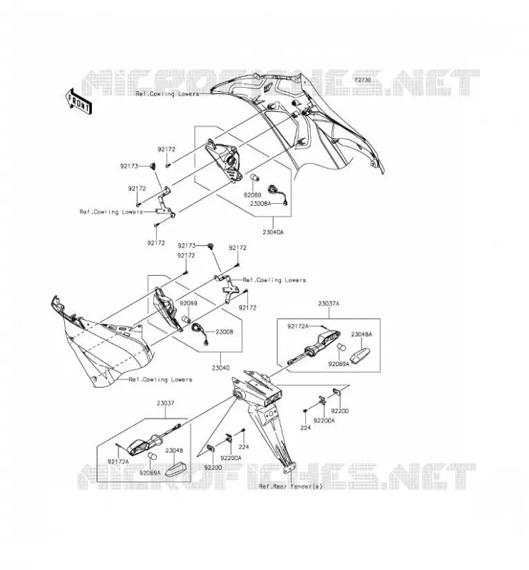 INDICATORI Kawasaki MOTOS 636 2014 NINJA ZX-6R ABS  ZX636FEF
