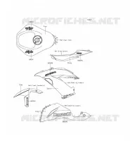 ADESIVO(GRAY) per Kawasaki NINJA ZX-6R ABS 2015