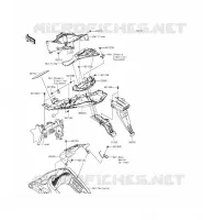 PARAFANGO POSTERIORE per Kawasaki NINJA ZX-6R ABS 2015