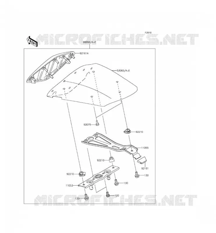 ACCESSORIO (COUVRE SELLE) Kawasaki MOTOS 636 2015 NINJA ZX-6R ABS  ZX636FFFA