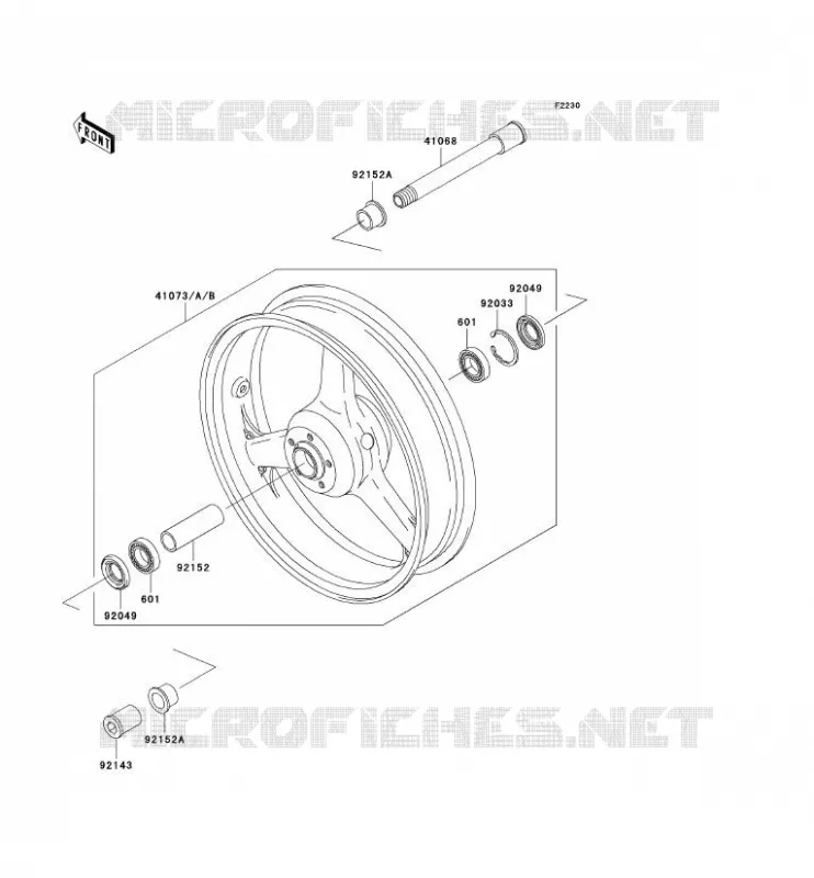 RUOTA ANTERIORE Kawasaki MOTOS 900 2002 NINJA ZX-9R  ZX900-F1