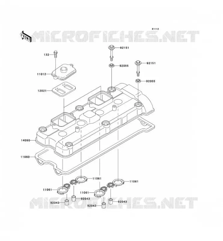 TESTATA COPERTURA Kawasaki MOTOS 900 2002 NINJA ZX-9R  ZX900-F1P