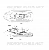 ADESIVO(BLEU) per Kawasaki JET SKI ULTRA 150 2000