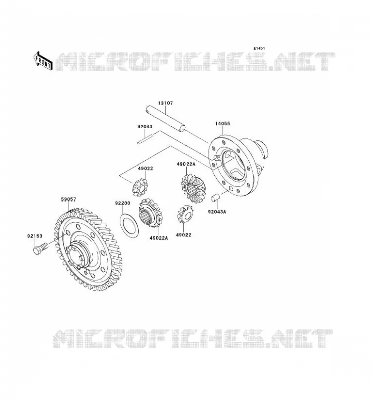 DIFFERENZIALE Kawasaki SSV 400 2011 MULE 610 4X4  KAF400ABF
