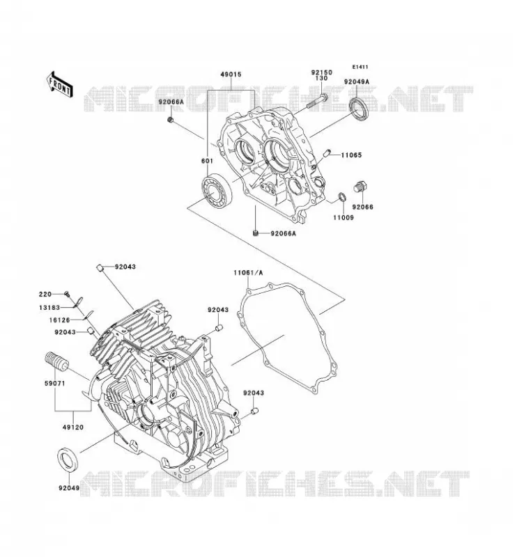 CARTER(S) Kawasaki SSV 400 2014 MULE 610 4X4  KAF400AEF