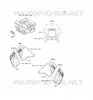 ADESIVO(A6F/A7F)(ROUGE) per Kawasaki MULE 600 2011