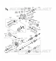 ANTERIORE ALBERO per Kawasaki MULE 4010 TRANS 4X4 DIESEL 2010