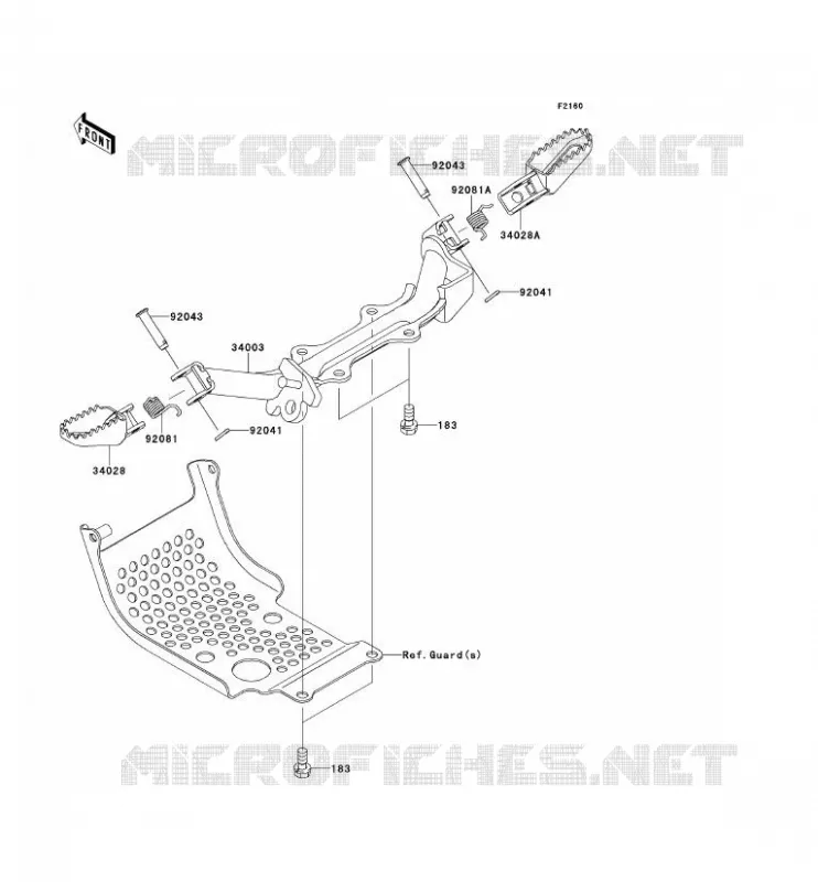 POGGIAPIEDI Kawasaki TOUT-TERRAIN 110 2014 KLX110L  KLX110DEF