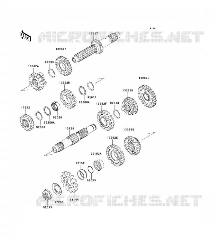 TRASMISSIONE Kawasaki TOUT-TERRAIN 450 2007 KX450F  KX450D7F