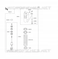SOSPENSIONI   AMMORTIZZATORE per Kawasaki KX80 2000