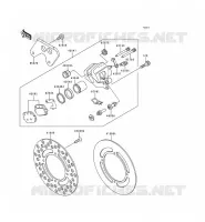 FRENO POSTERIORE per Kawasaki KX80 1998