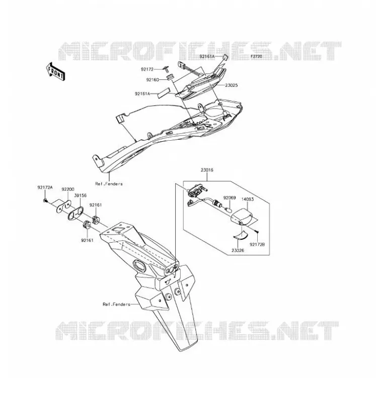 FANALE POSTERIORE(S) Kawasaki MOTOS 125 2017 Z125 PRO  BR125JHFA