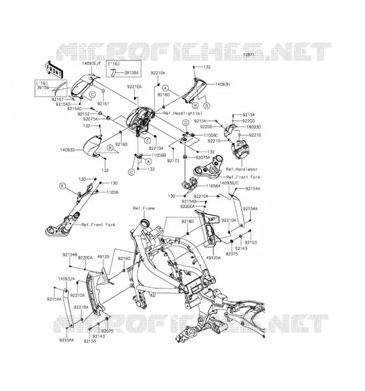 CUFFIA Kawasaki MOTOS 650 2016 VULCAN S ABS  EN650BGFA