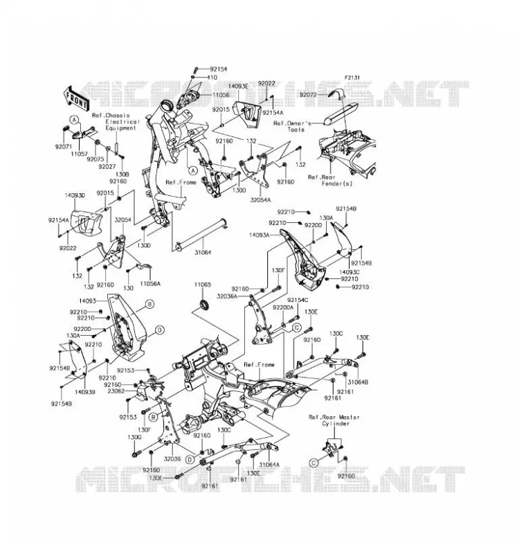 PARTI DEL TELAIO (COUVERTURE) Kawasaki MOTOS 650 2017 VULCAN S ABS  EN650EHF