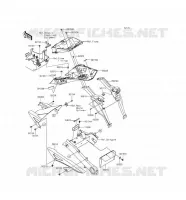 PARAFANGO POSTERIORE per Kawasaki Z1000SX ABS 2016