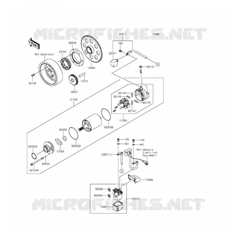 MOTORINO DI AVVIAMENTO Kawasaki MOTOS 1000 2016 Z1000SX ABS  ZX1000MGF