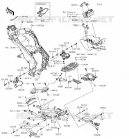 PARTI DEL TELAIO (COUVERTURE) per Kawasaki VERSYS 1000 2018