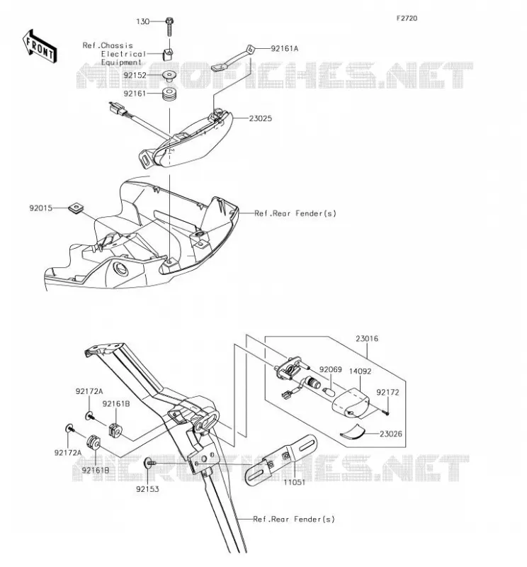 FANALE POSTERIORE(S) Kawasaki MOTOS 1000 2018 VERSYS 1000  KLZ1000BJFA