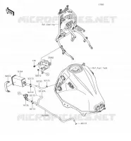 FUEL EVAPORAZIONE SISTEMA per Kawasaki VERSYS-X 300 2018