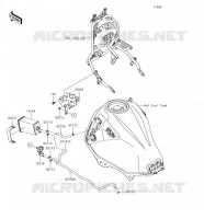 FUEL EVAPORAZIONE SISTEMA per Kawasaki VERSYS-X 300 2018